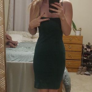 green forever 21 bodycon dress